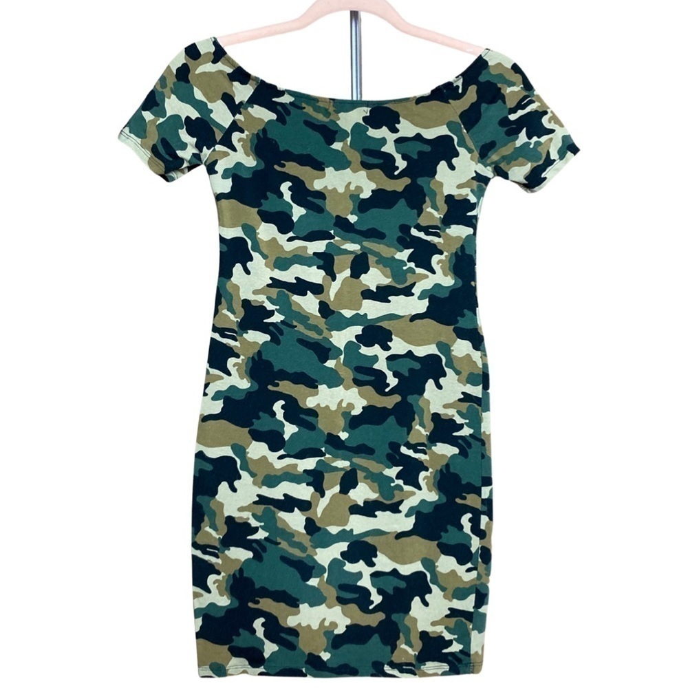 HEARTS AND HIPS Camo Bodycon Mini Dress - Picture 2 of 4